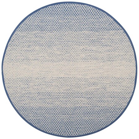 Safavieh 6 x 6 ft. Round Montauk Hand Woven RugBlue & Ivory MTK601B-6R